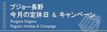 今月の定休日＆キャンペーンのご案内