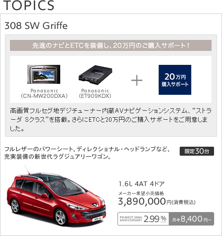 308 Series SPECIAL OFFER セクション3