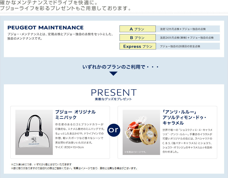 プジョー・メンテナンスキャンペーン☆