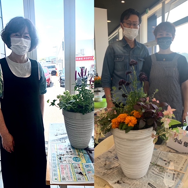寄せ植え体験、二日目！