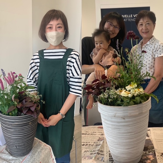 寄せ植え体験、二日目！